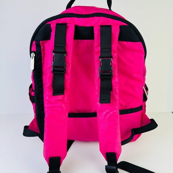 LeSportSac Logan Pop Pink Nylon Dual Compartment Adjustable Large Backpack - Picture 2 of 11